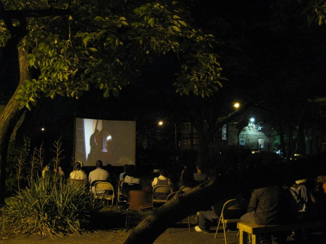 The audience enjoys the cinematic sounds of Touching Bass