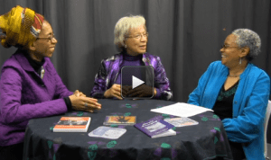 From  left to right: Nadine Patterson, Marlene G. Patterson and host Bea Joyner